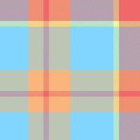 Brazil texture pattern, picture seamless tartan plaid. Stroke check fabric background textile in cyan and orange colors. vector