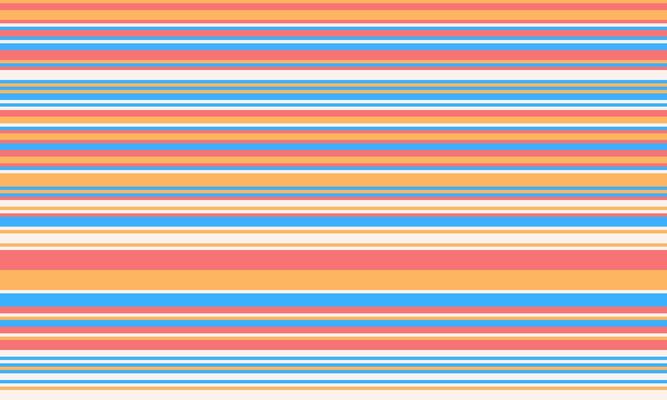 Geometric stripes seamless pattern with horizontal lines in varied colours, creating an abstract background. Ideal for textile design, wallpaper, or graphic prints.