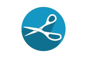 Scissors icon design. Cut out tool for paper or tailor work. vector