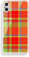 Smartphone cover design mockup. Template geometric pattern for mobile phone back part. Flat design. vector