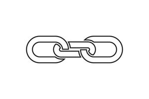 Chain link icon. Connection sign illustration. Linked interface design. vector