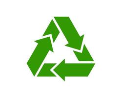 Recycling icon of arrows triangle. Eco friendly recycle symbol. environment mark vector