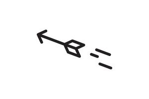 Arrow in target icon. Strategy symbol success. illustration. vector