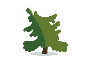 Christmas tree icon. Modern style fir symbol in color for holiday decoration, gift card design. vector