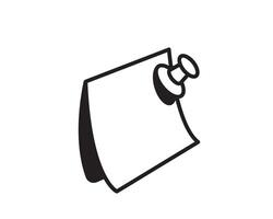 Note icon sign. Paper message or document page. vector
