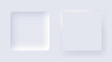 Neumorphic UI design element set. simple trendy interface for application or web vector