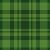 Plaid check pattern in green color. Seamless fabric texture. Tartan textile print. vector