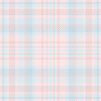 Calm check background texture, premium tartan fabric. Attire pattern seamless textile plaid in light and misty rose colors. vector