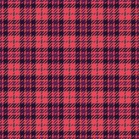 Artistic texture fabric seamless, seasonal textile check plaid. Full pattern background tartan in red and pink colors. vector