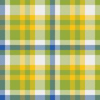 60s pattern check background, pride tartan seamless fabric. Retail texture plaid textile in lime and white colors. vector