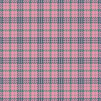 Quilt texture pattern fabric, knit textile plaid. Elementary check seamless tartan background in red and teal colors. vector