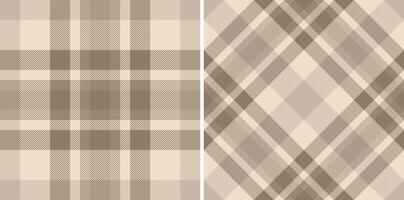 Plaid pattern background of fabric check seamless with a tartan texture textile. Set in warm colors for decorative napkins, dinner parties. vector