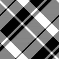 Picnic textile texture tartan, gentleman plaid background. Fancy check pattern fabric seamless in white and black colors. vector