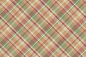 New year tartan textile seamless, simplicity background check. Repeat plaid pattern fabric texture in pastel and orange colors. vector