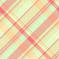 Korean tartan check, pop seamless plaid background. Skill texture fabric pattern textile in light and amber colors. vector