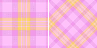 Plaid texture pattern of check textile with a background fabric seamless tartan. vector