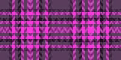 Dreamy pattern check fabric, mid seamless textile background. Tape texture plaid tartan in purple and magenta colors. vector