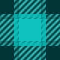 Preppy plaid texture seamless, model textile pattern. Fibre fabric tartan background check in dark and teal colors. vector