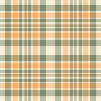 Cut out seamless background, grunge tartan check plaid. Self pattern textile texture fabric in pastel and orange colors. vector