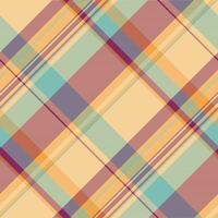 Harvest background texture check, sketch fabric pattern seamless. Native tartan textile plaid in amber and pink colors. vector