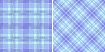 Pattern check background of tartan plaid seamless with a textile texture fabric. Set in cold colors for stylish scarves for women. vector
