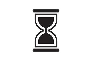 Wait icon sand glass watch. Time clock simple web design. Minute and hour indication symbol. vector