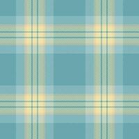 Paint plaid fabric , manufacturing background seamless texture. Tweed tartan pattern textile check in cyan and pastel colors. vector