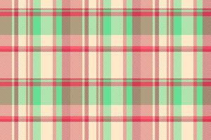 Silky tartan background fabric, down check plaid. Printout seamless textile pattern texture in red and blanched almond colors. vector