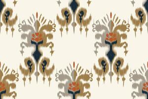 Seamless Ikat patterns blending tribal and Aztec geometric designs, perfect for graphic art and product design. vector