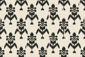 Abstract ikat pattern for seamless ethnic art in tribal and folk style. Print Aztec geometric ornament. Design for fabric, carpet, wallpaper, clothing. vector