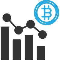 Bitcoin Analytic illustration with isolated background vector