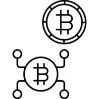Bitcoin illustration with isolated background vector