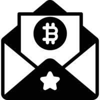Bitcoin Mail illustration with isolated background vector