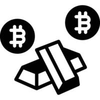 Bitcoin Exchange Gold Bar illustration with isolated background vector