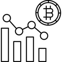 Bitcoin Analytic illustration with isolated background vector
