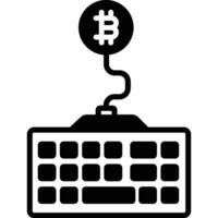 Bitcoin Keyboard illustration with isolated background vector