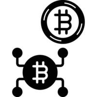 Bitcoin illustration with isolated background vector