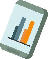 Mobile Analytics Bar Chart for Data Insights vector