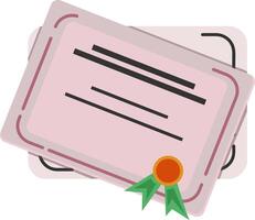 Elegant Certificate with Ribbon Seal Illustration vector