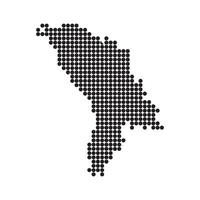 The map of montenegro is made up of dots vector