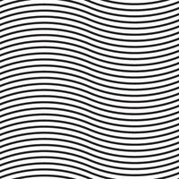 A black and white striped background with wavy lines vector