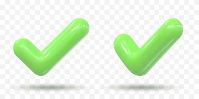 3d icon approved. check mark icon isolated vector