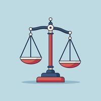 Empty Scales Balance Icon Illustration. Bowls Of Scales Flat Icon vector