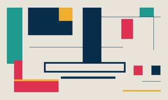 A colorful abstract design with squares and rectangles vector