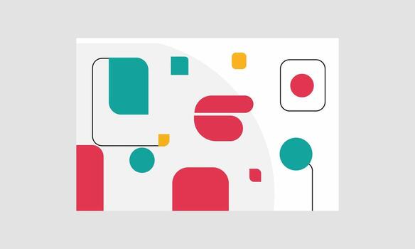 A colorful abstract design with shapes and lines vector