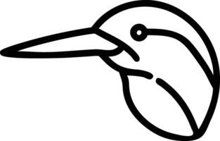 Kingfisher head Art, Icon, Logo and Graphics. Kingfisher head outline and line art illustration design. Lion head black and white. vector