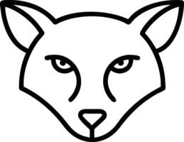 Fox head Art, Icon, Logo and Graphics. Fox head outline and line art illustration design. Lion head black and white. vector