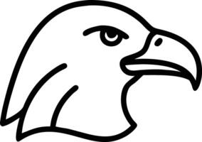 Eagle head Art, Icon, Logo and Graphics. Eagle head outline and line art illustration design. Lion head black and white. vector