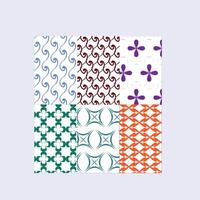 Textile type pattern set design vector