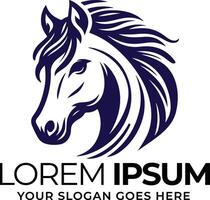 Horse head silhouette in ornament vector